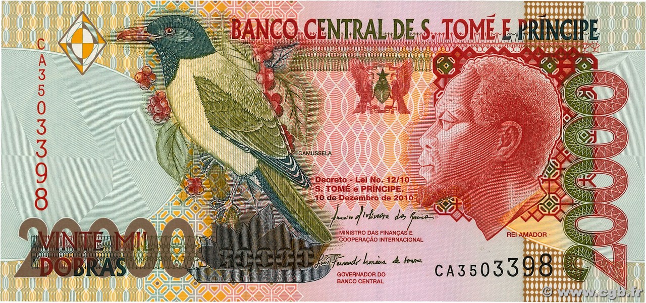 20000 Dobras SAO TOME E PRINCIPE  2010 P.067d UNC-