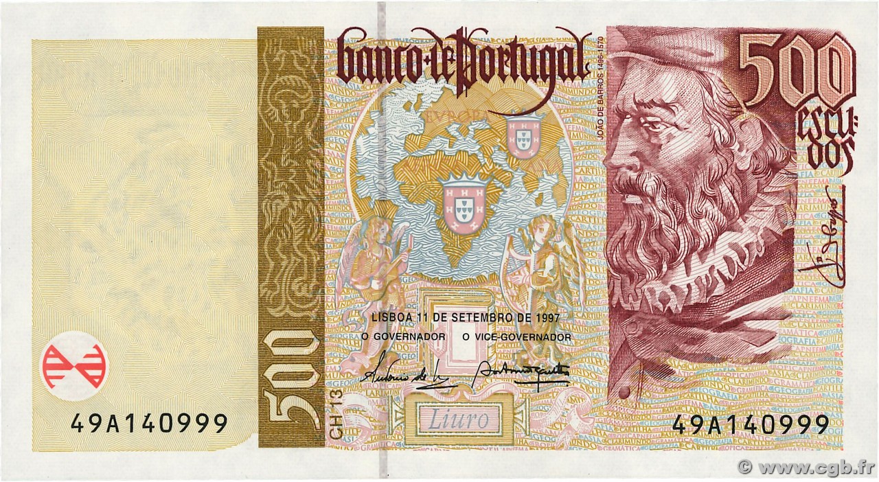 500 Escudos PORTUGAL  1997 P.187b NEUF