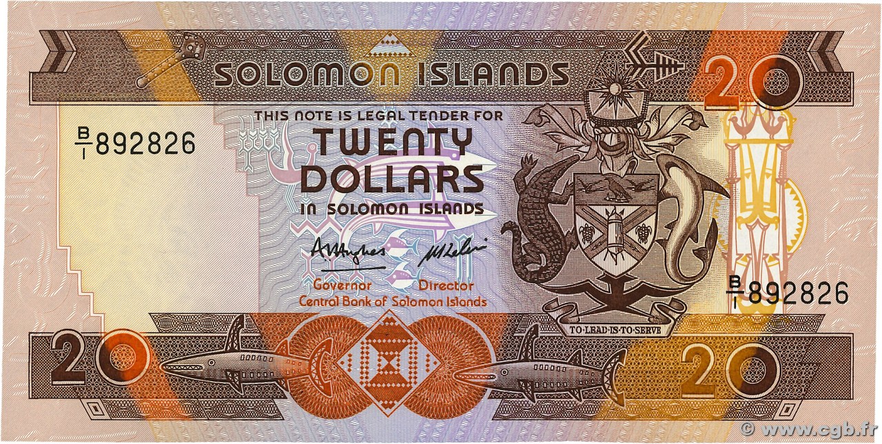 20 Dollars ÎLES SALOMON  1986 P.16a pr.NEUF