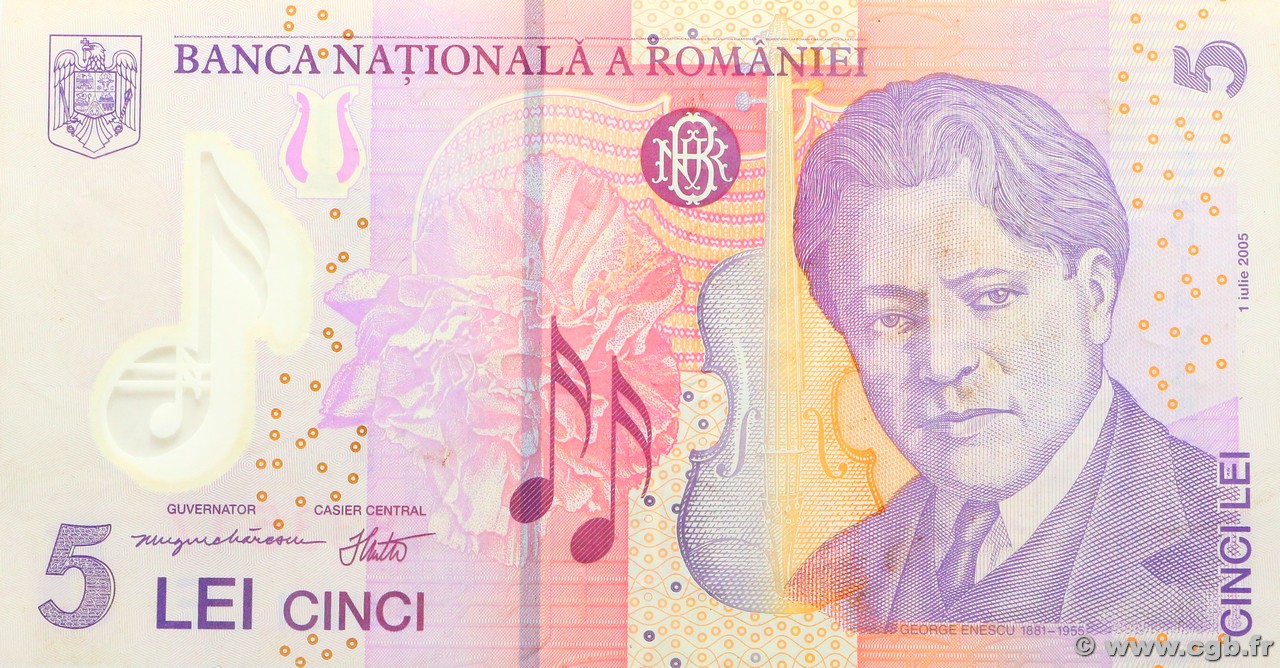 5 Lei ROUMANIE  2005 P.118 TTB