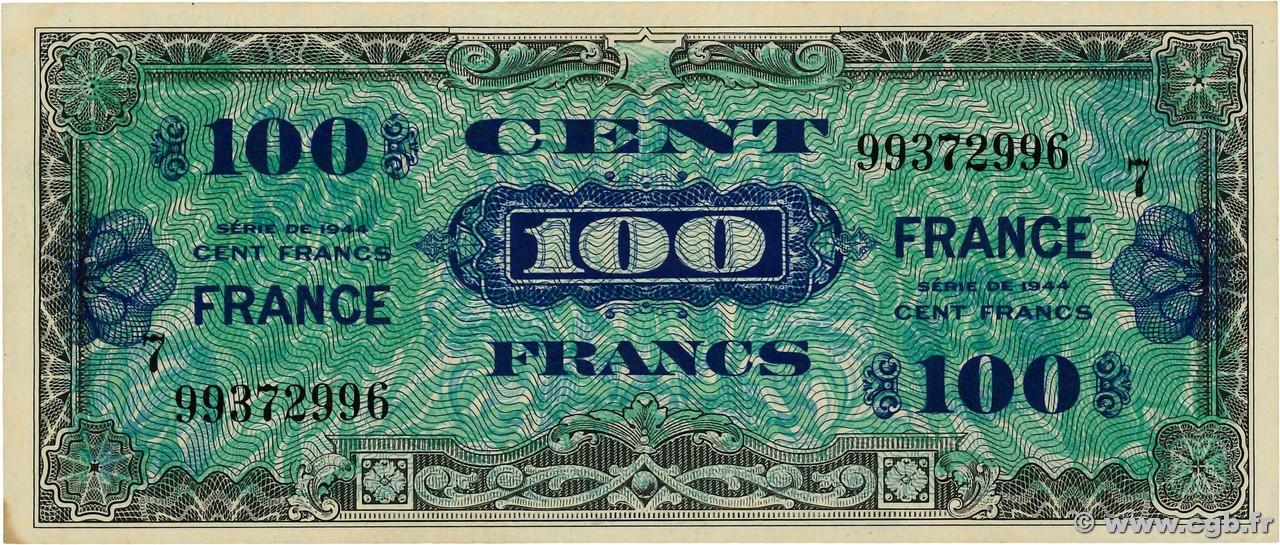 100 Francs FRANCE FRANCIA  1945 VF.25.07 SPL