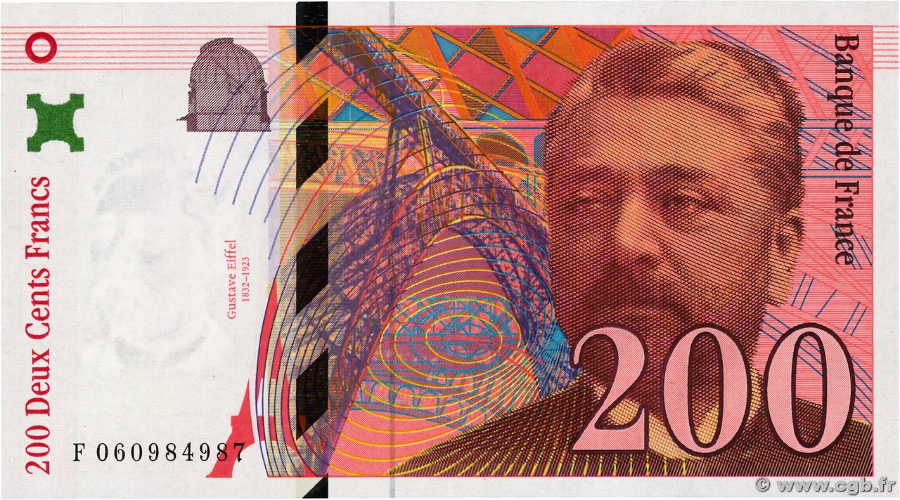 200 Francs EIFFEL FRANCE  1997 F.75.04b NEUF