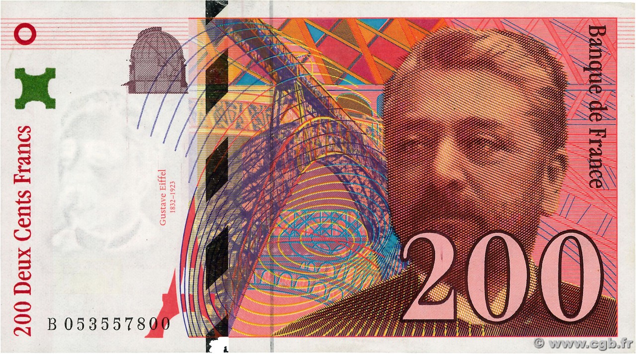 200 Francs EIFFEL FRANCE  1997 F.75.04b pr.SPL