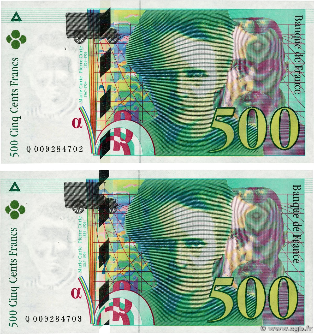500 Francs PIERRE ET MARIE CURIE Lot FRANCE  1994 F.76.01 SPL