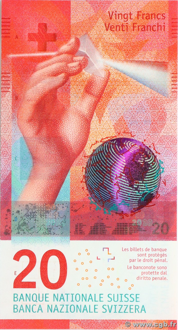 20 Francs SUISSE  2015 P.76b NEUF