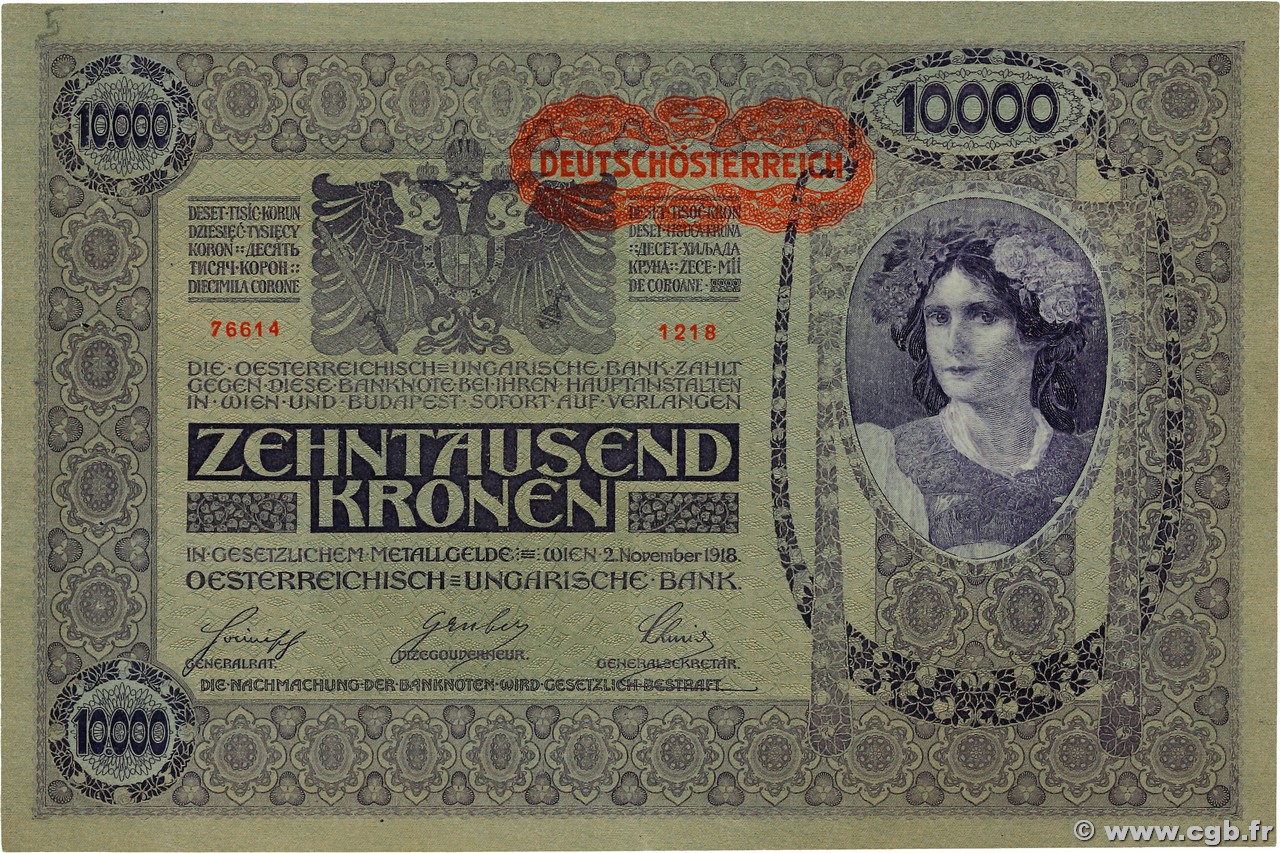 10000 Kronen AUTRICHE  1918 P.025 SUP