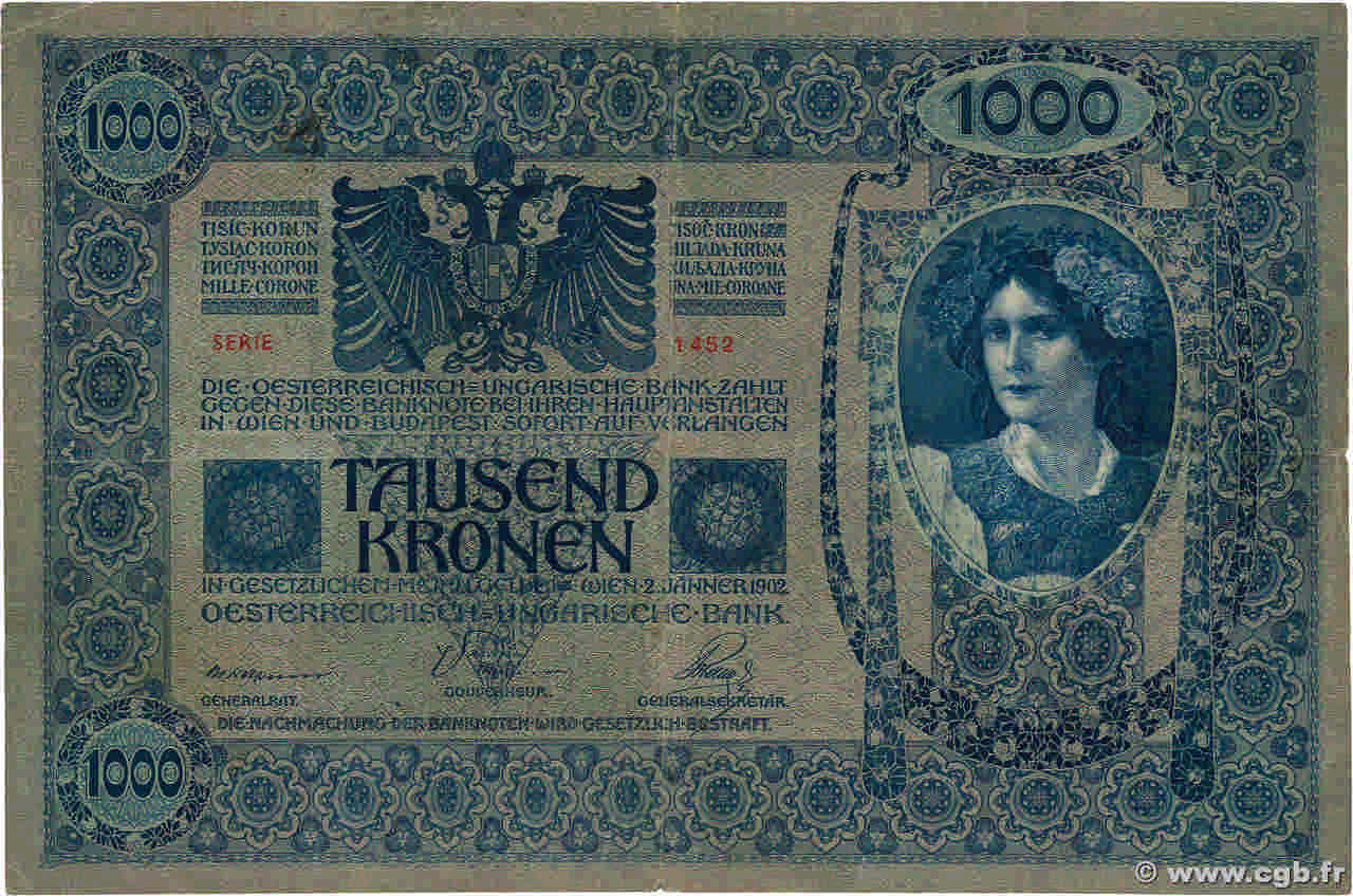 1000 Kronen AUTRICHE  1902 P.059 TB+