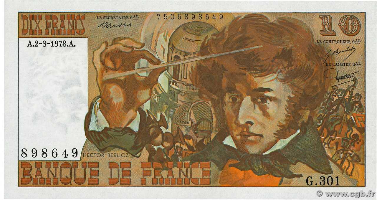 10 Francs BERLIOZ FRANCE  1978 F.63.23 NEUF