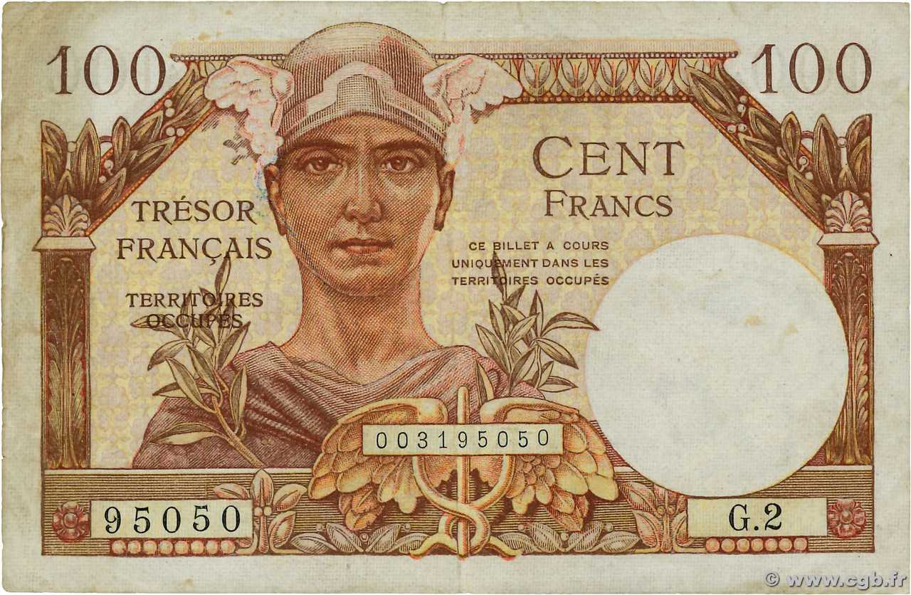 100 Francs TRÉSOR FRANÇAIS FRANCIA  1947 VF.32.02 BC+