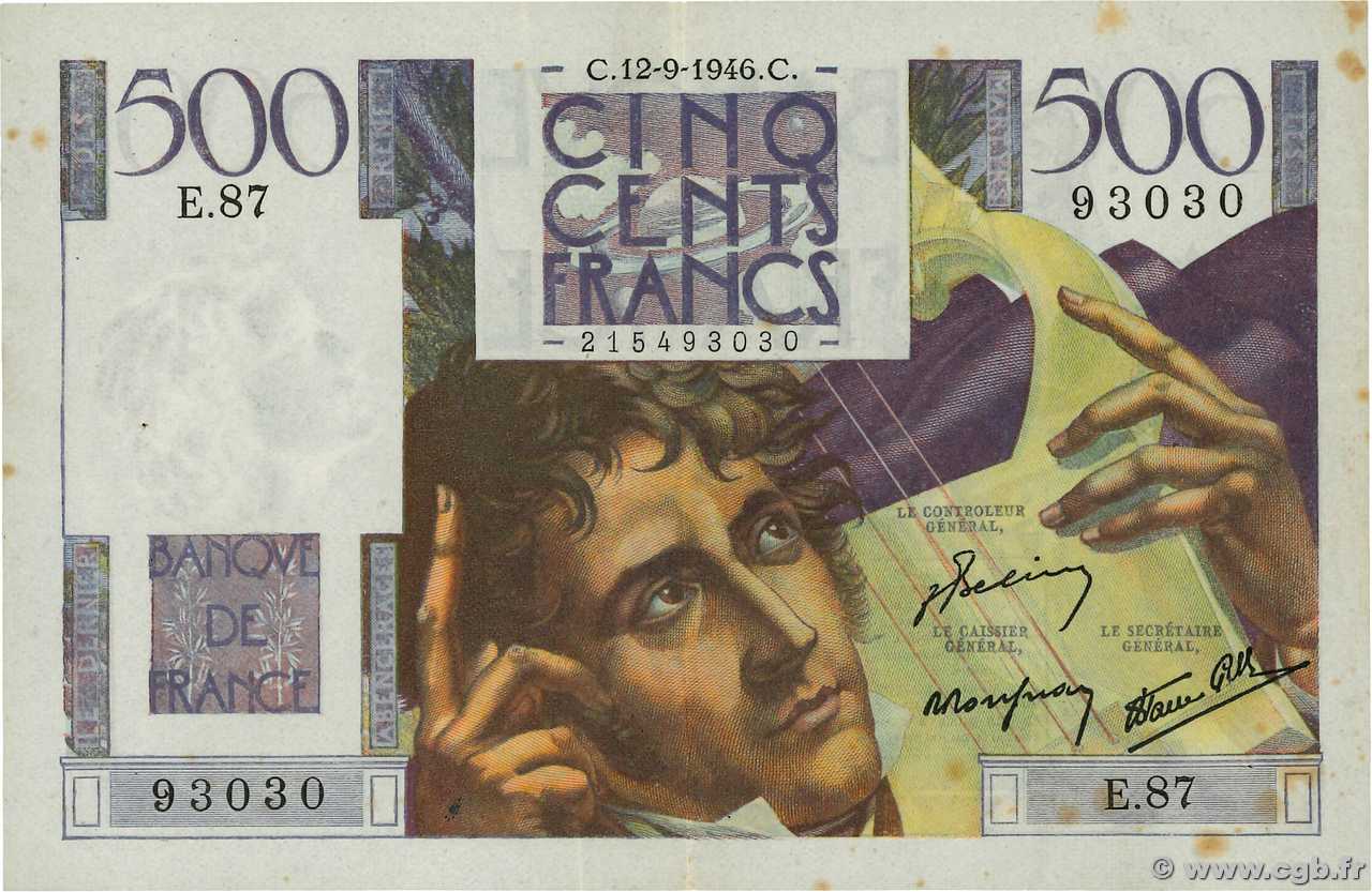 500 Francs CHATEAUBRIAND FRANCE  1946 F.34.06 TTB