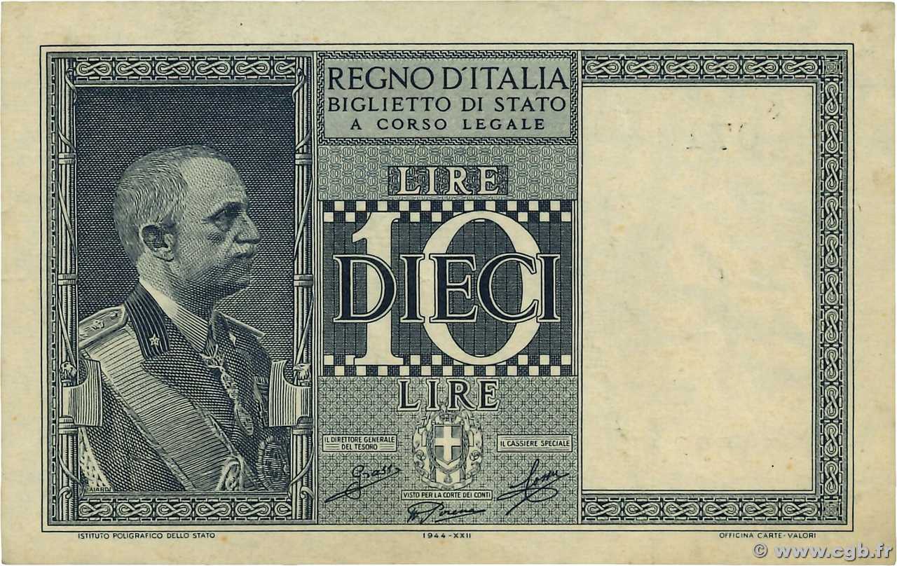 10 Lire ITALIE  1944 P.025c TTB+