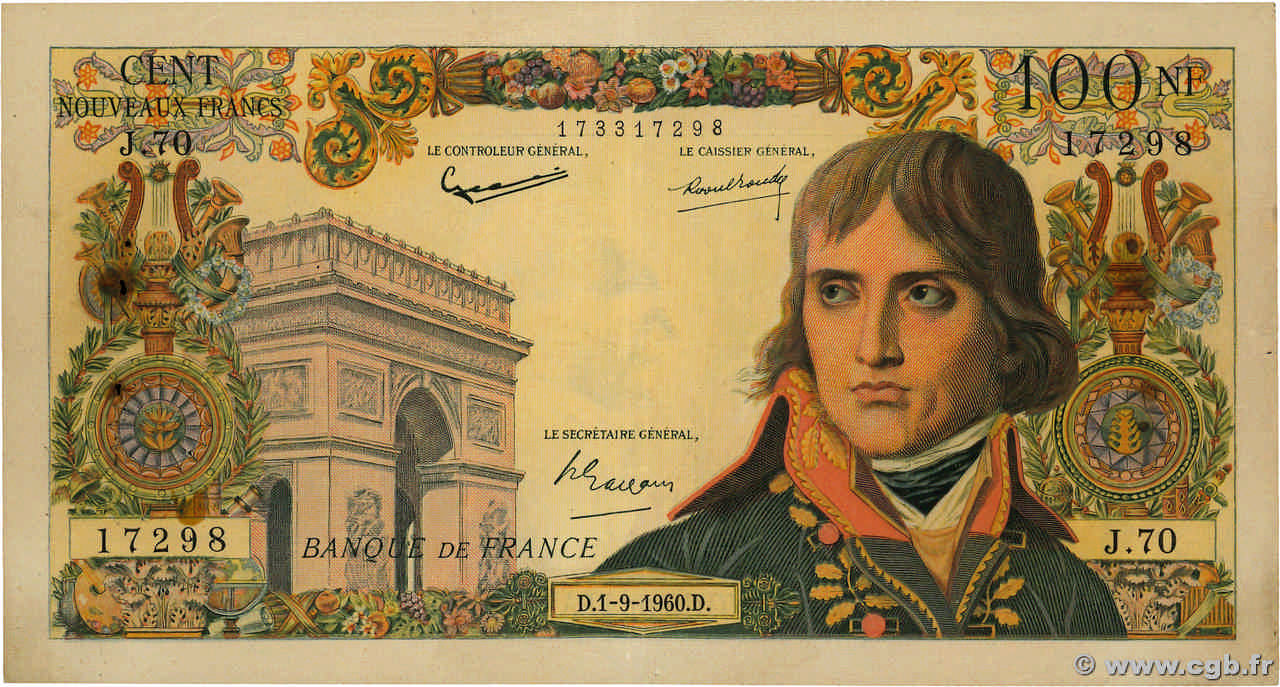 100 Nouveaux Francs BONAPARTE FRANCE  1960 F.59.07 TB