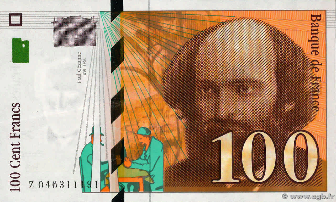 100 Francs CÉZANNE FRANCE  1998 F.74.02 SUP