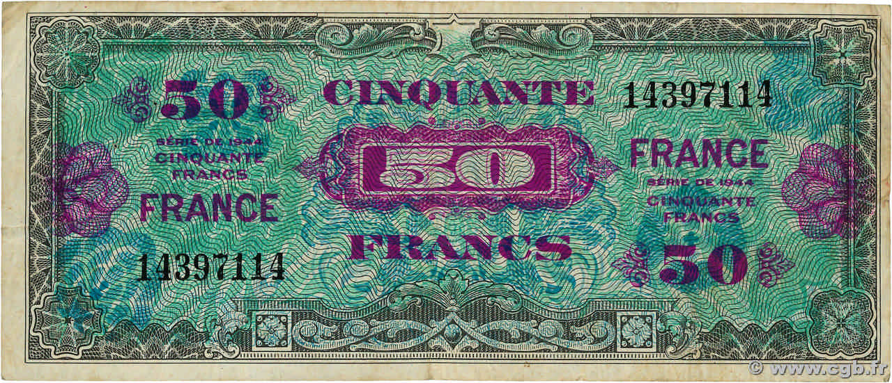 50 Francs FRANCE FRANCE  1945 VF.24.01 TB
