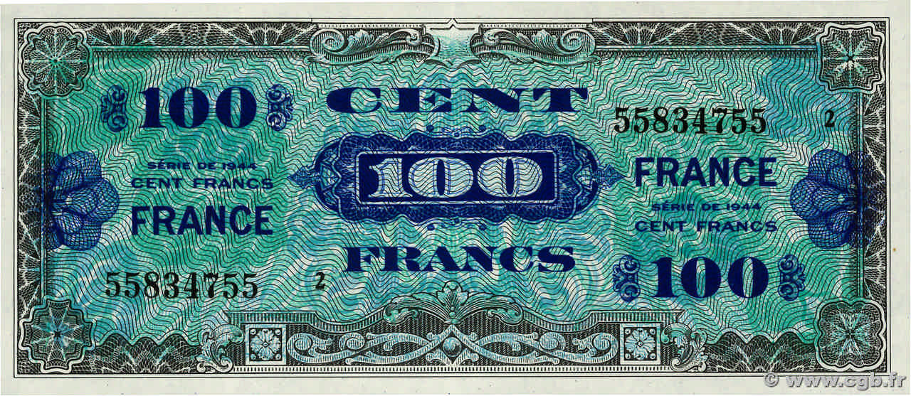 100 Francs FRANCE FRANCE  1945 VF.25.02 SPL