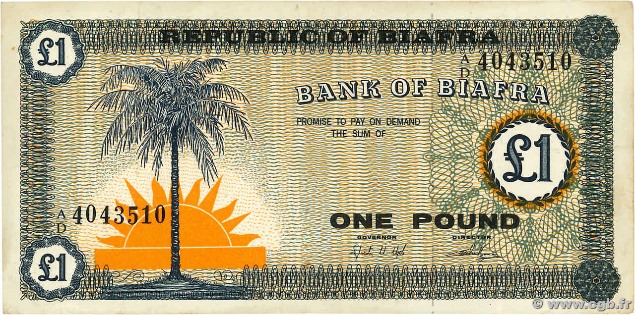 1 Pound BIAFRA  1967 P.02 TTB