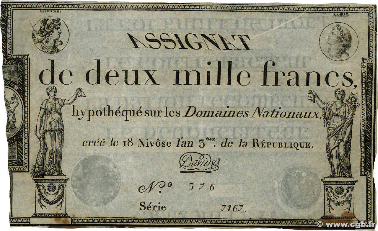 2000 Francs FRANCIA  1795 Ass.51a BB