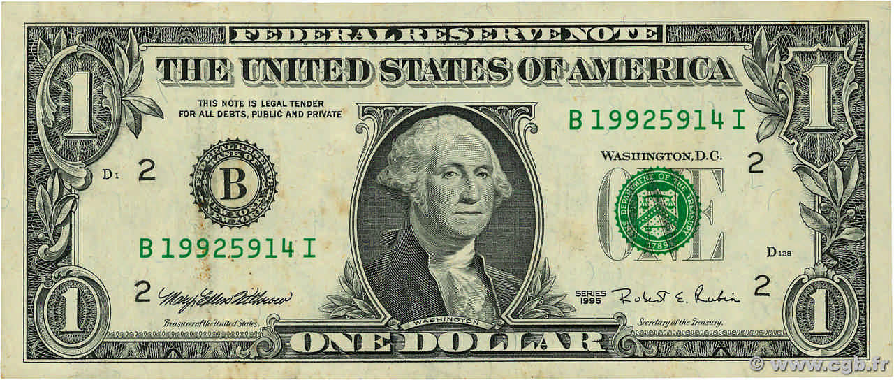 1 Dollar ÉTATS-UNIS D AMÉRIQUE New York  1995 P.496a TTB
