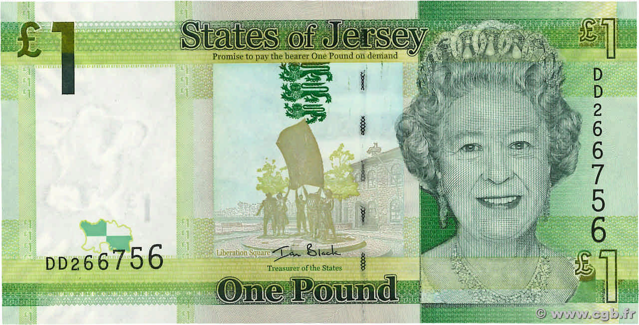 1 Pound JERSEY  2010 P.32a SPL