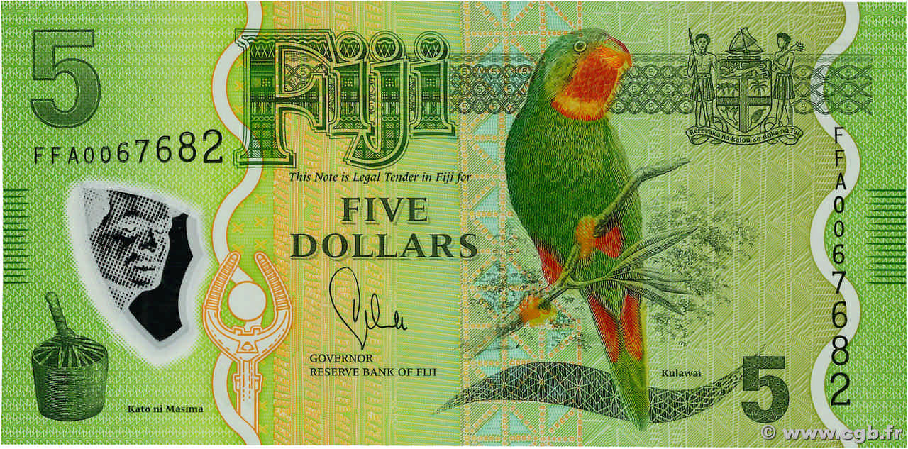 5 Dollars FIYI  2013 P.115a FDC