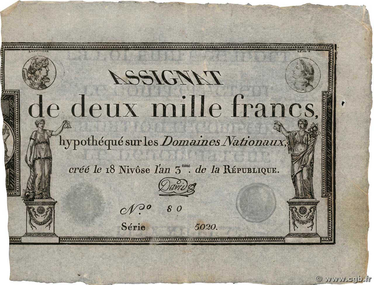 2000 Francs FRANCE  1795 Ass.51a SUP+