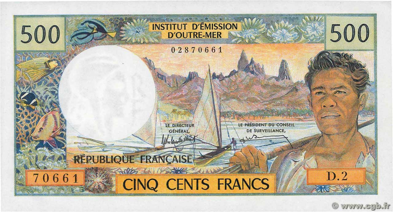 500 Francs NOUVELLE CALÉDONIE  1990 P.60e q.FDC