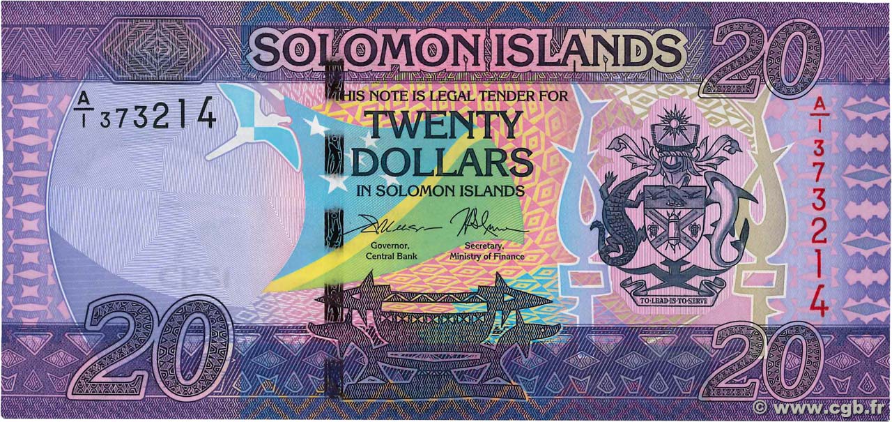 20 Dollars SOLOMON ISLANDS  2017 P.34 UNC