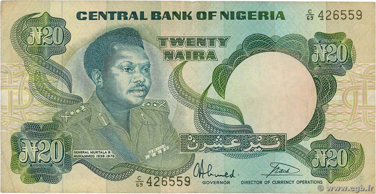 20 Naira NIGERIA  1984 P.26b VF