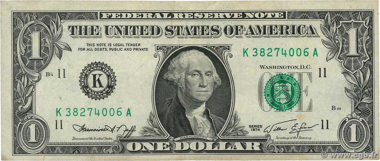 1 Dollar ÉTATS-UNIS D AMÉRIQUE Dallas 1974 P.455 TTB