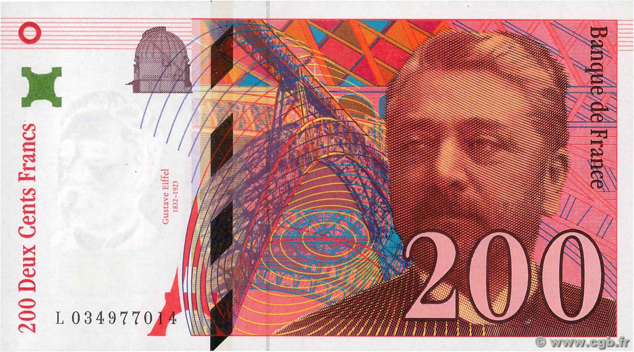 200 Francs EIFFEL FRANCE  1996 F.75.02 NEUF