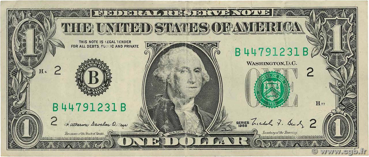 1 Dollar STATI UNITI D AMERICA New York 1988 P.480a BB