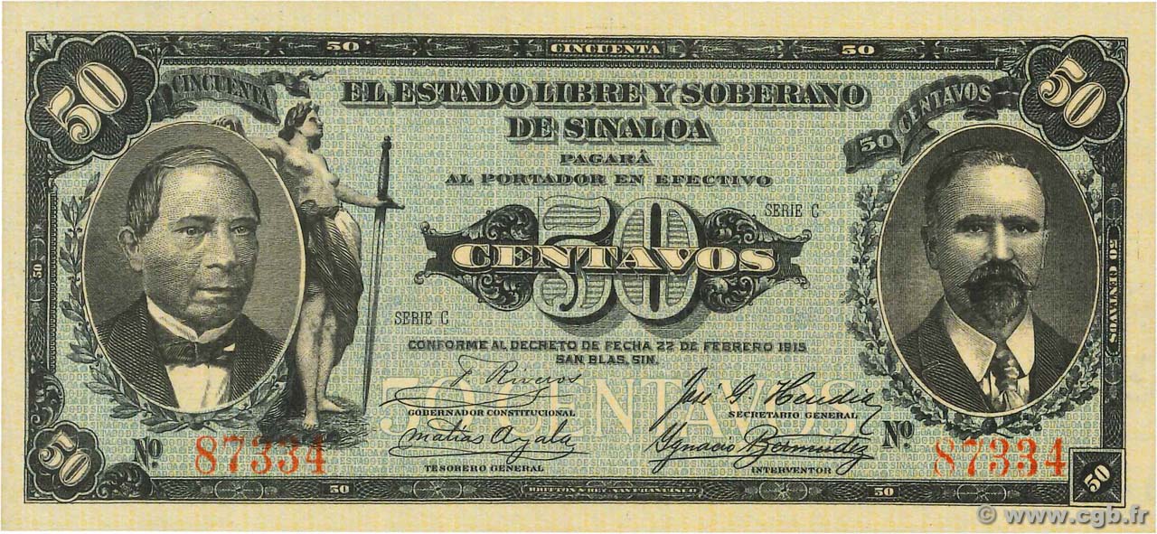 50 Centavos MEXIQUE San Blas 1915 PS.1042 pr.NEUF