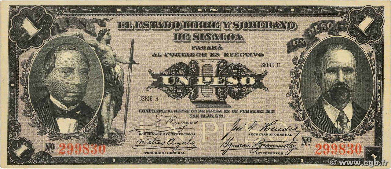 1 Peso MEXIQUE  1915 PS.1043c pr.NEUF