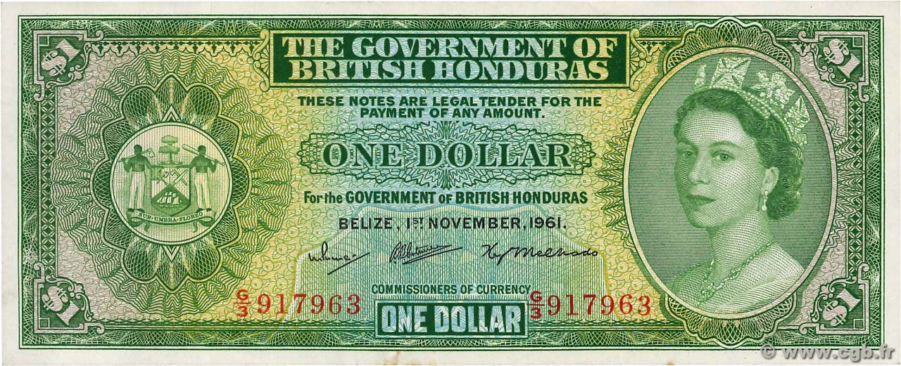 1961 British Honduras 1 Cent