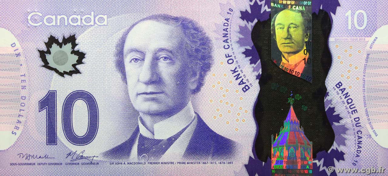 10 Dollars CANADA  2013 P.107a FDC