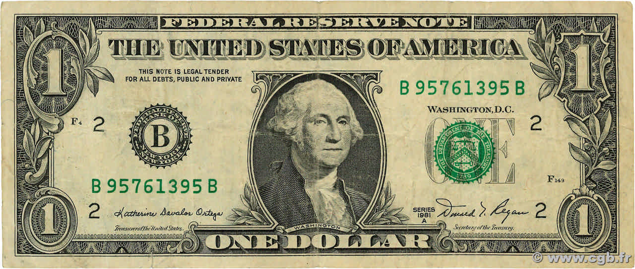 1 Dollar ÉTATS-UNIS D AMÉRIQUE  New York 1981 P.468b TB
