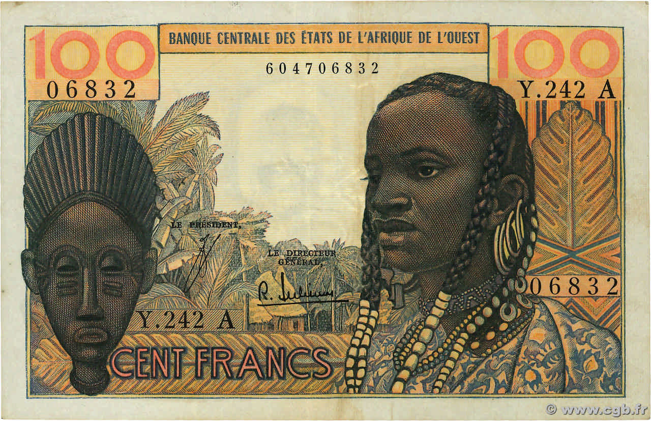 100 Francs ÉTATS DE L AFRIQUE DE L OUEST  1966 P.101Af pr.SUP