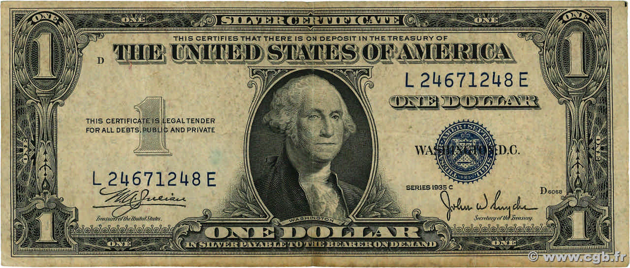 1 Dollar ÉTATS-UNIS D AMÉRIQUE  1935 P.416c TB+