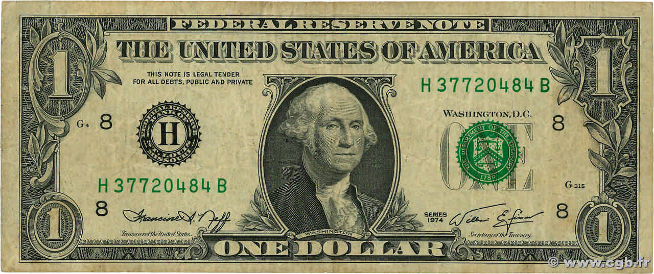 1 Dollar ÉTATS-UNIS D AMÉRIQUE St. Louis  1974 P.455 TB+