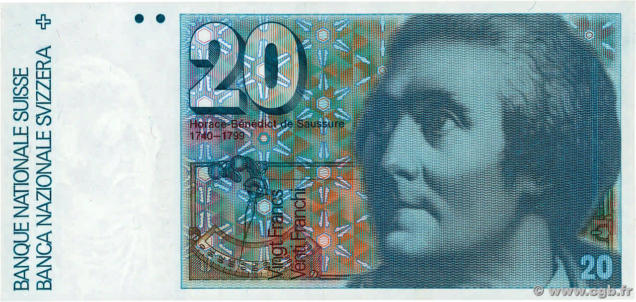 20 Francs SUISSE  1982 P.55d NEUF