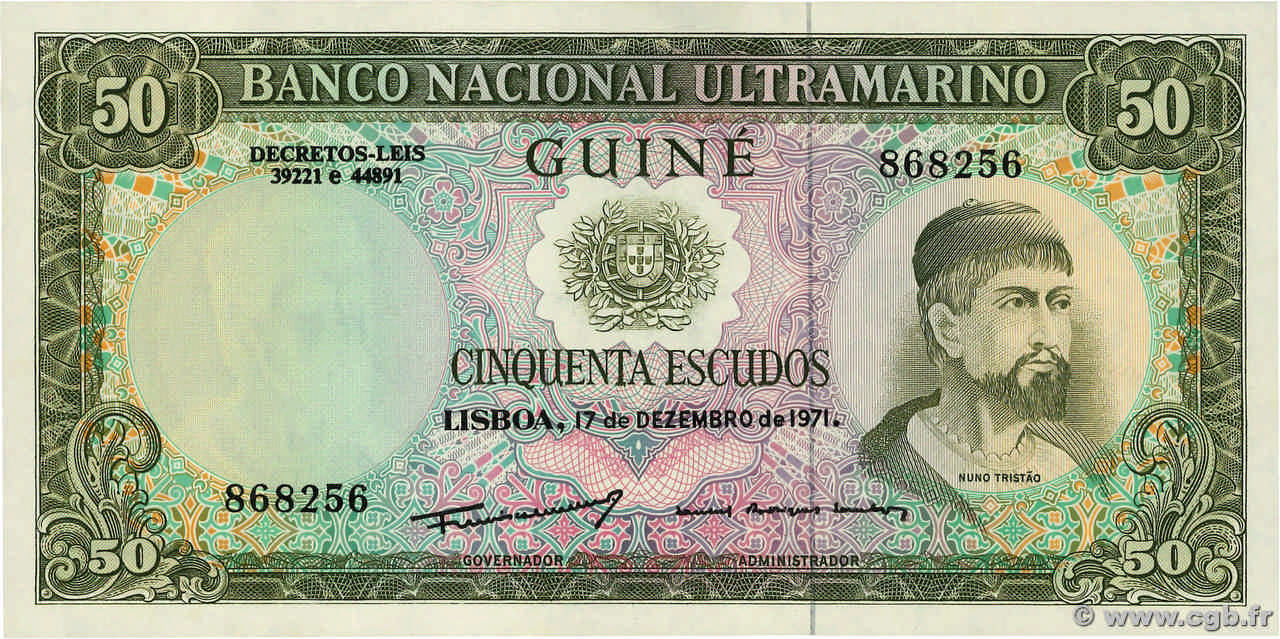 50 Escudos GUINÉE PORTUGAISE  1971 P.044a NEUF