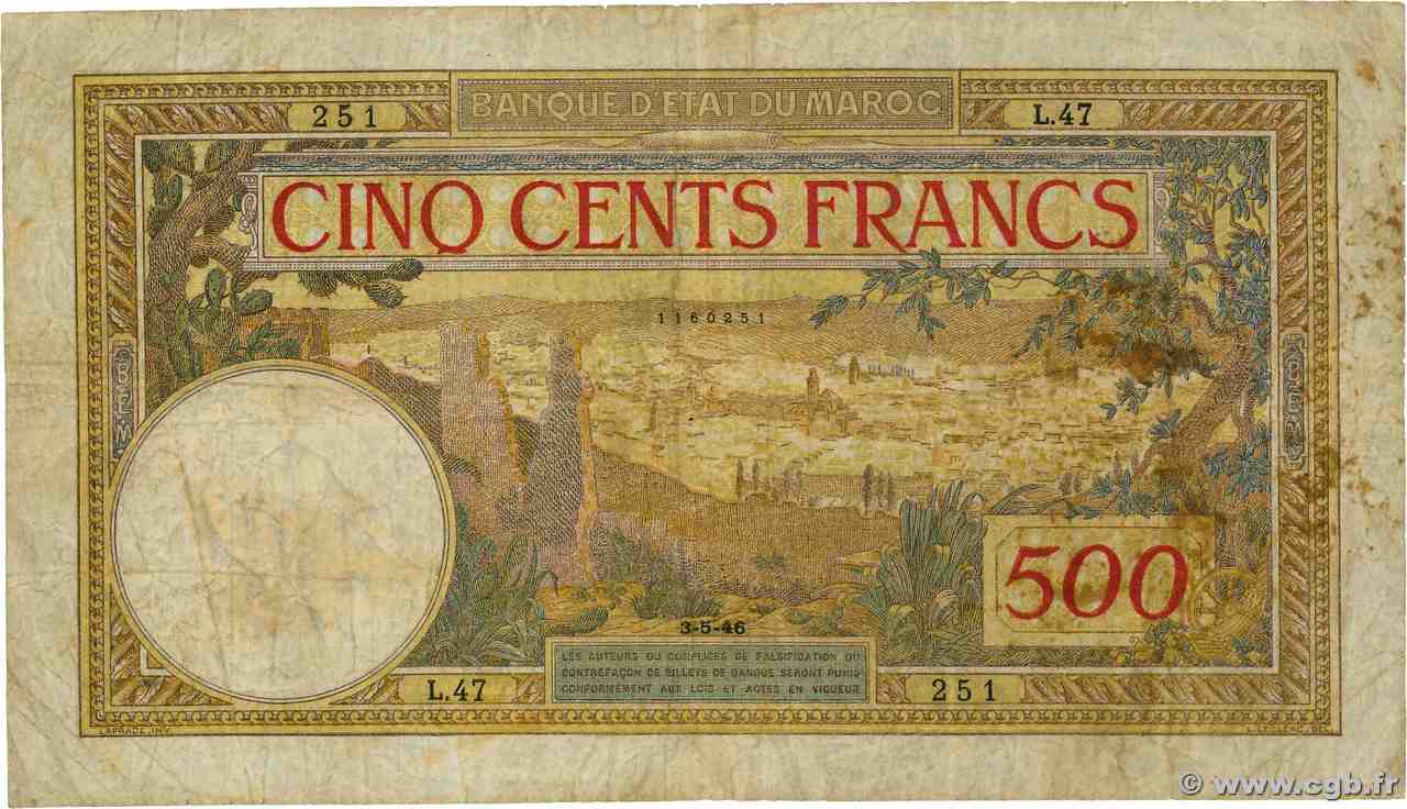 500 Francs MARUECOS  1948 P.15 RC