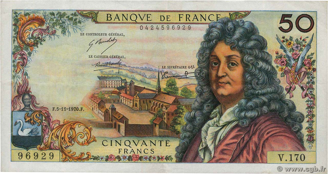 50 Francs RACINE FRANCE  1970 F.64.17 TTB+