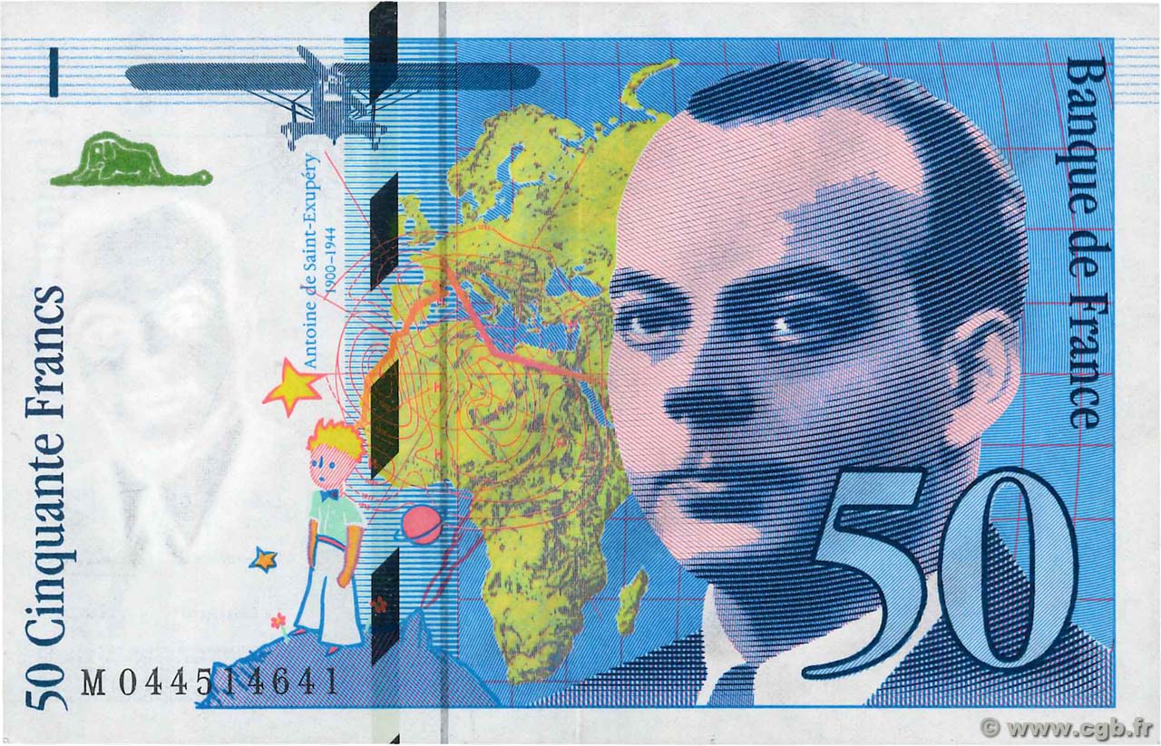 50 Francs SAINT-EXUPÉRY modifié FRANCE  1997 F.73.04 pr.SPL
