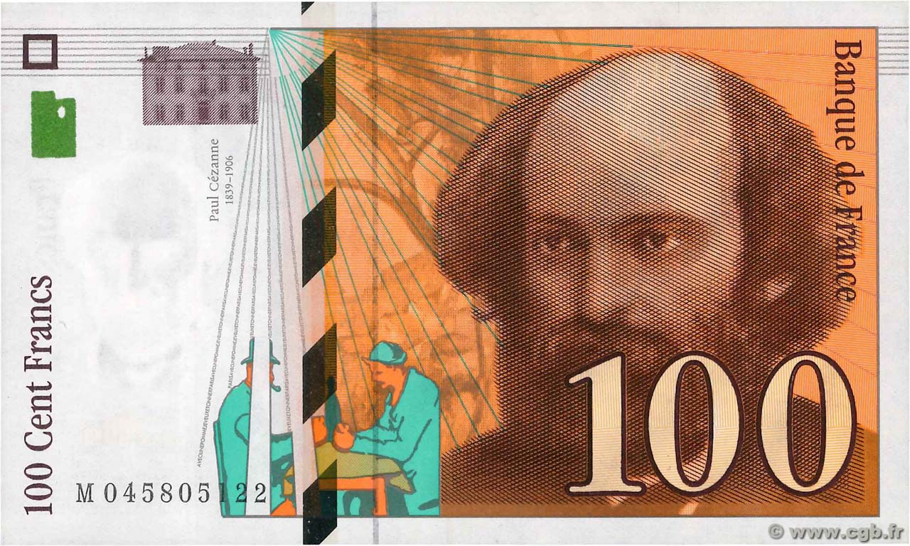 100 Francs CÉZANNE FRANCE  1998 F.74.02 SUP