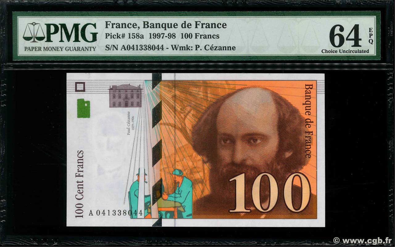 100 Francs CÉZANNE FRANCIA  1998 F.74.02 FDC