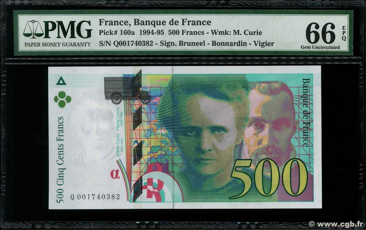 500 Francs PIERRE ET MARIE CURIE FRANCE  1994 F.76.01 NEUF
