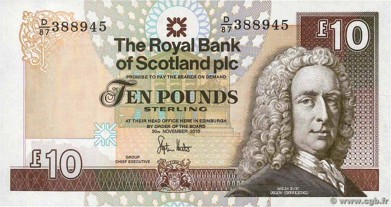 10 Pounds SCOTLAND  2006 P.353c UNC