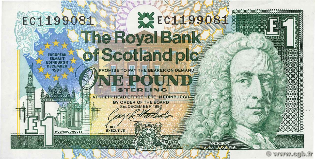 1 Pound SCOTLAND  1992 P.356a ST