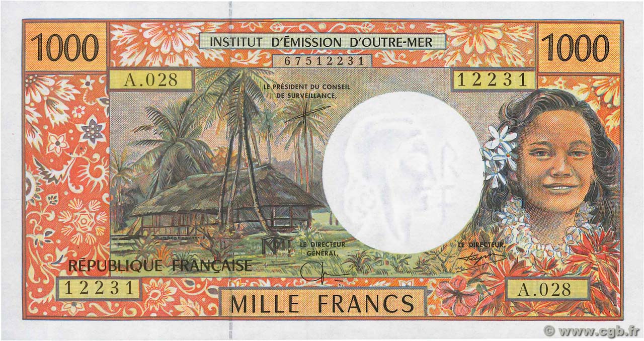 1000 Francs POLYNÉSIE, TERRITOIRES D OUTRE MER  2000 P.02g NEUF